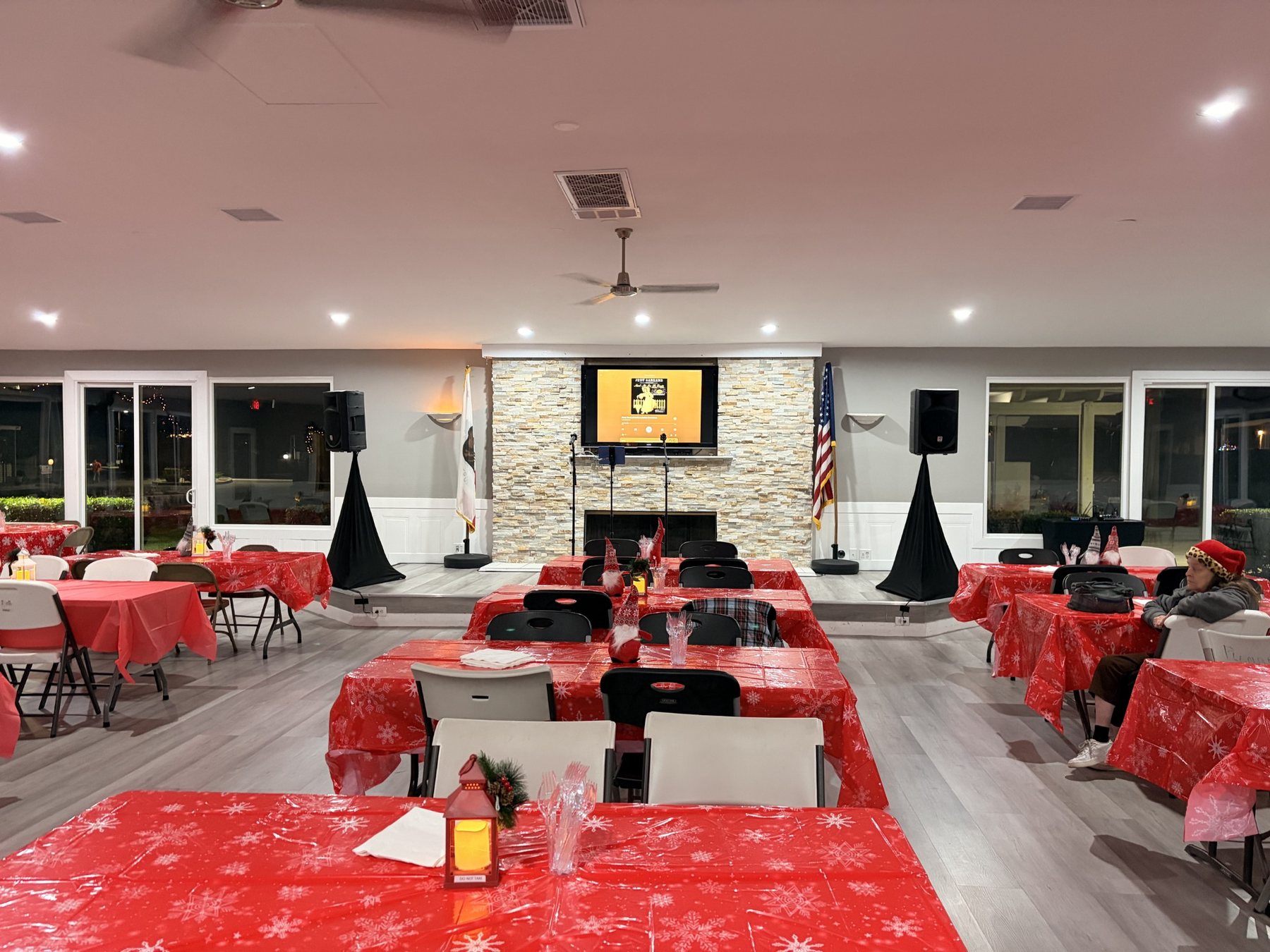 Palmwood Rentals corporate holiday event setup